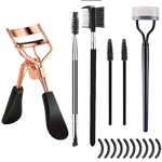 Set de rizador de pestañas de 7/15 piezas con almohadillas de repuesto.