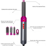 Plancha Profesional 5 en 1 para Estilizado Capilar: Set: Plancha, Rizador, Secador, Peine Térmico y Airwrap