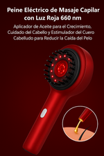 Peine Eléctrico de Masaje Capilar con Luz Roja. (Tratamiento Capilar)