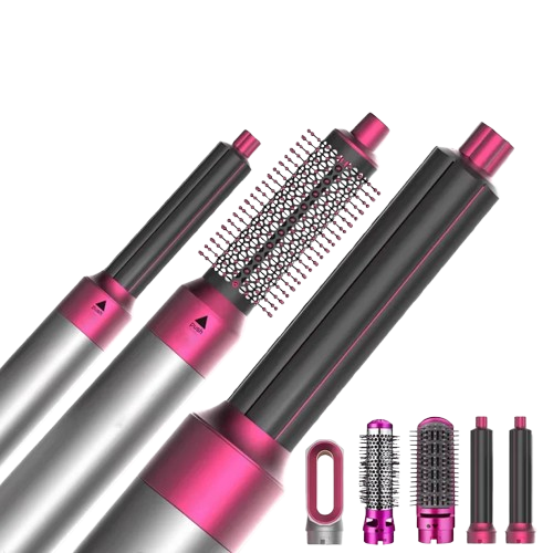 Plancha Profesional 5 en 1 para Estilizado Capilar: Set: Plancha, Rizador, Secador, Peine Térmico y Airwrap