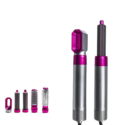 Plancha Profesional 5 en 1 para Estilizado Capilar: Set: Plancha, Rizador, Secador, Peine Térmico y Airwrap